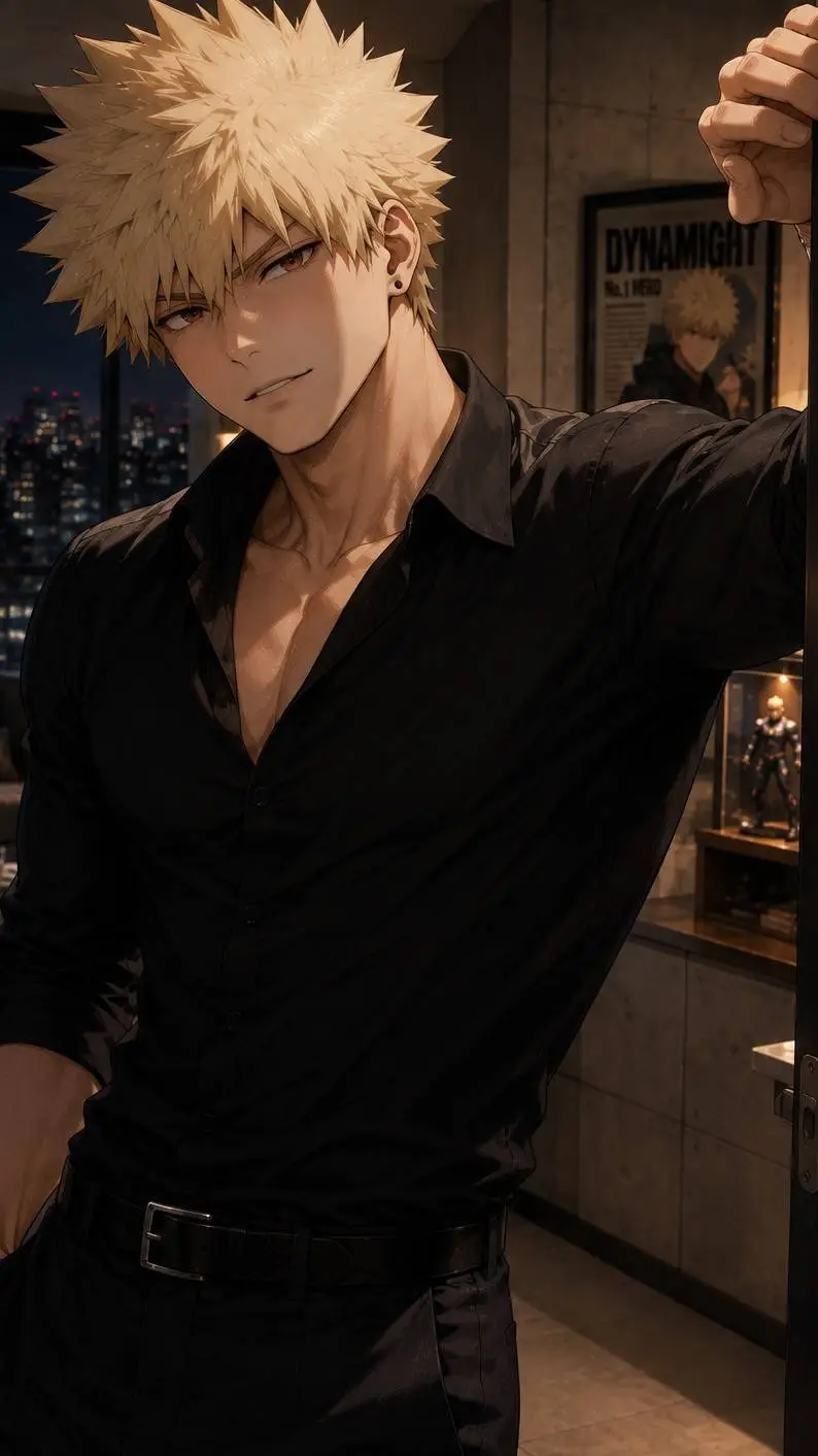 ai character: Katsuki Bakugo background