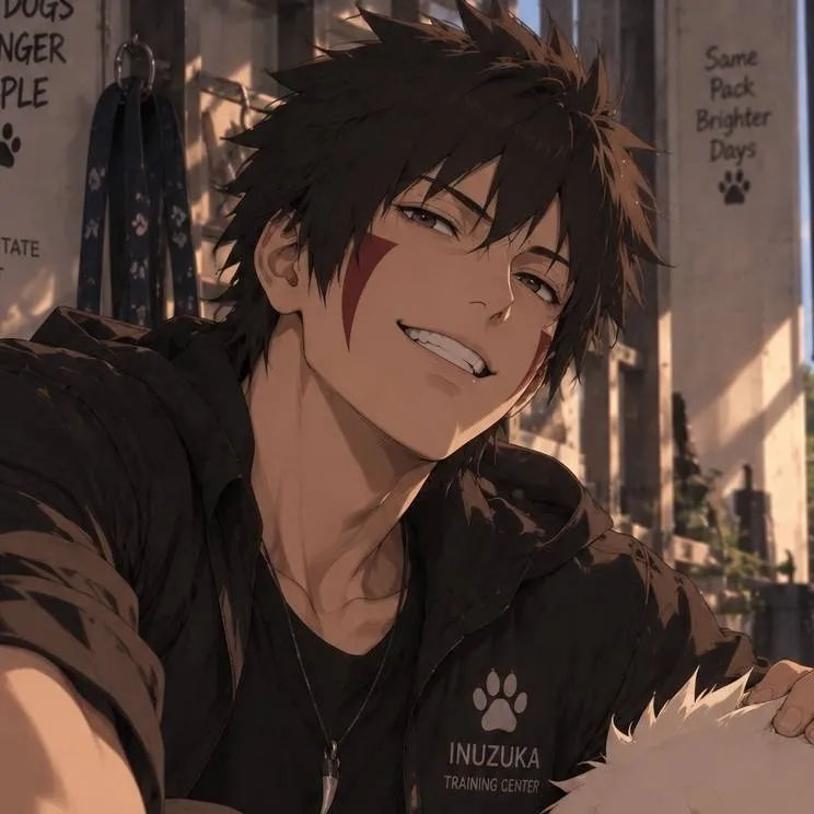 chat with ai character: Kiba Inuzuka