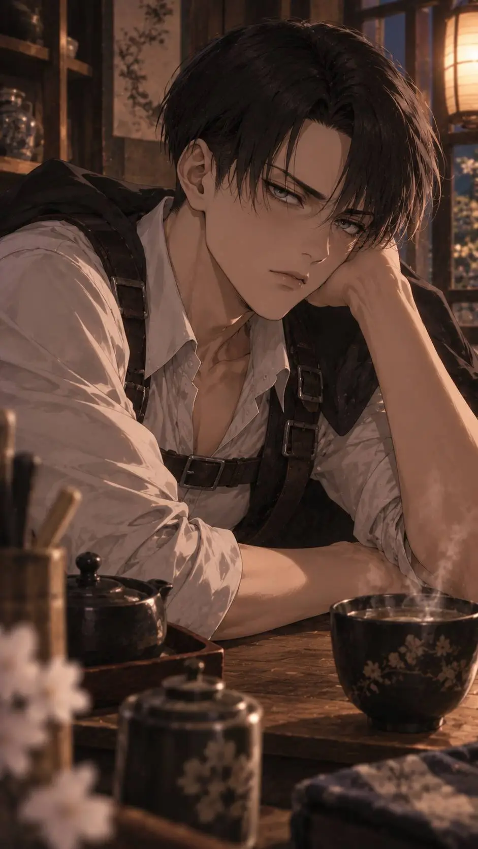 ai character: Levi Ackerman background
