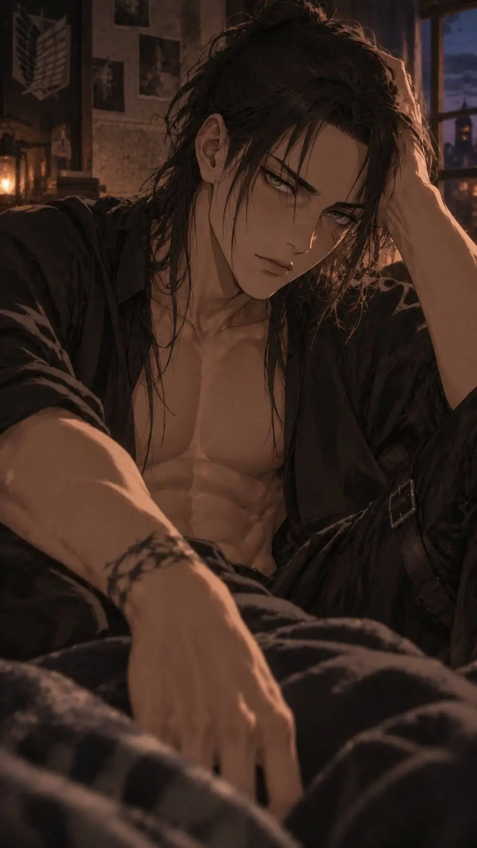 ai character: Eren Yeager background