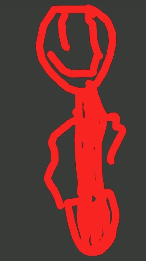 ai character: red infection  background