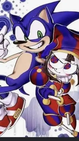 ai character: Tadc meets sonic background