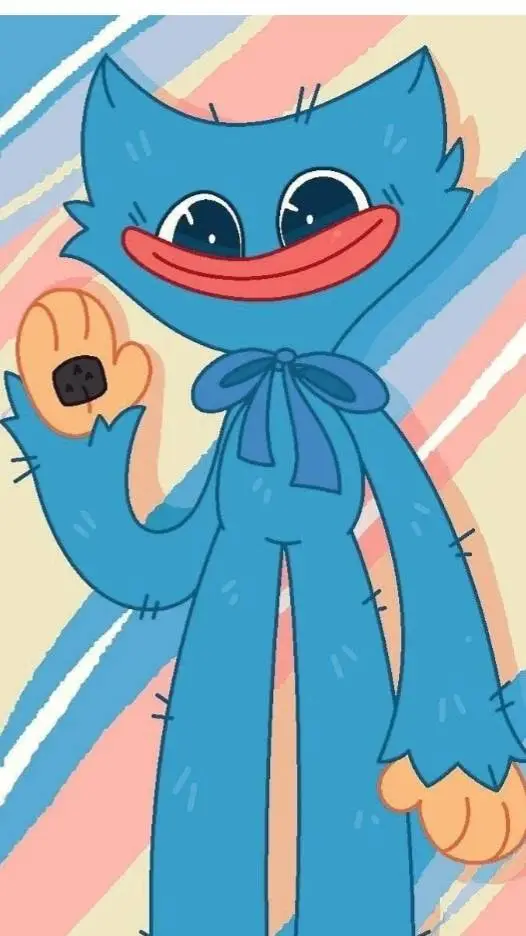 ai character: huggy wuggy  background