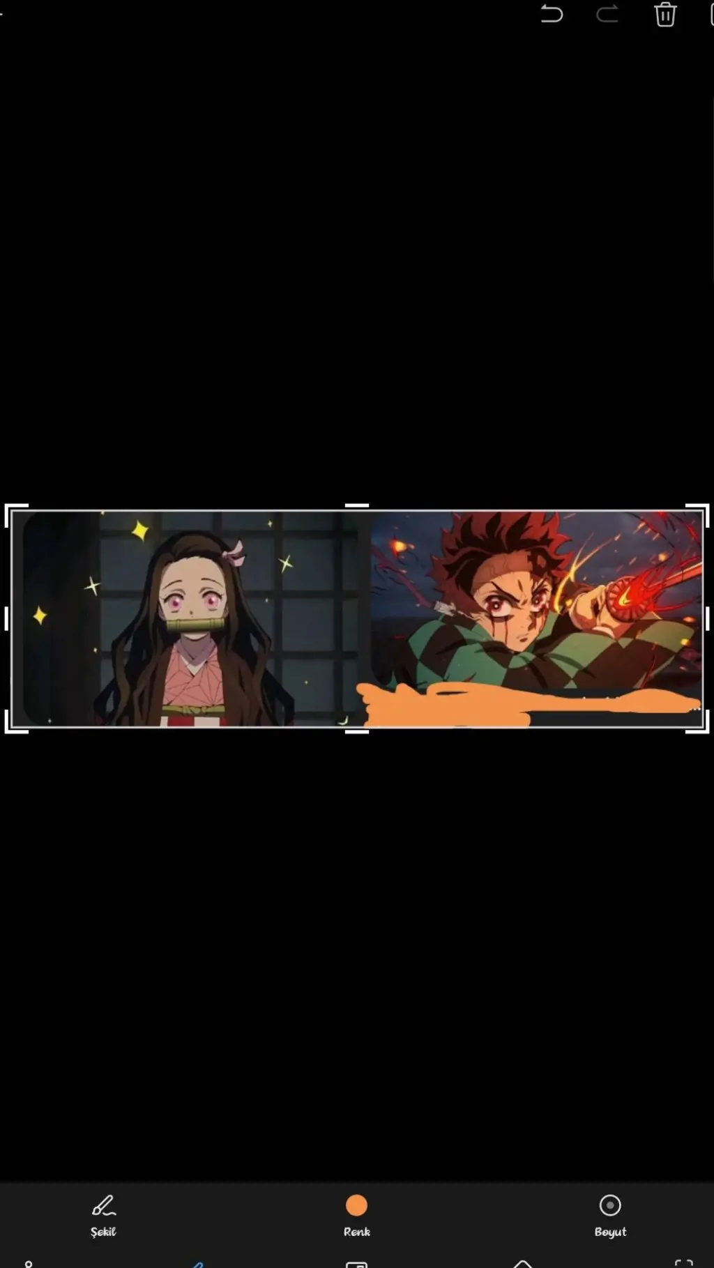 ai character: Nezuko❤️tanjiro background