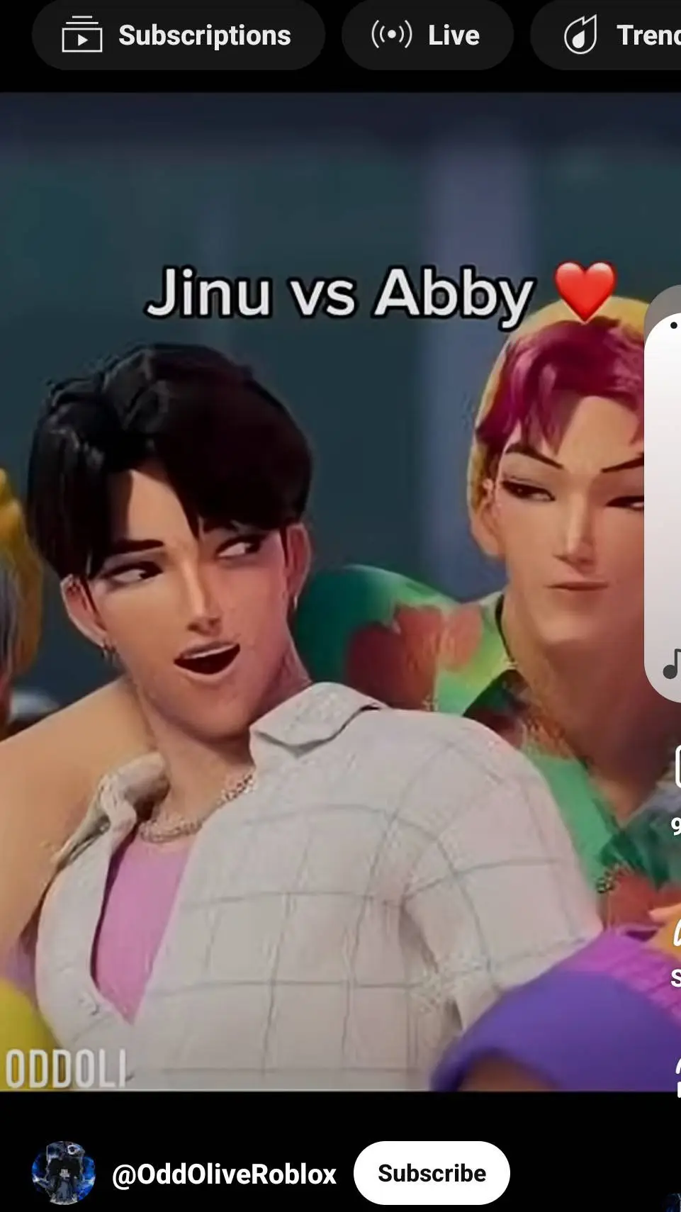 ai character: Abby and jinu background