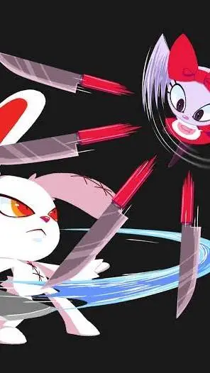 ai character: Bye bye kitty background