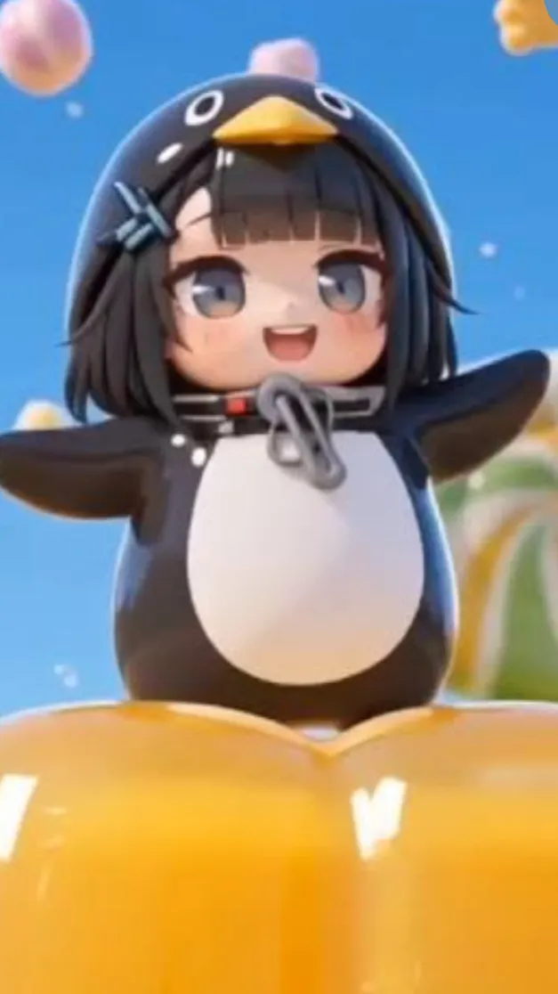 ai character: Guga penquin background