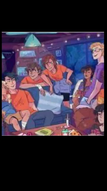 ai character: Pjo sleepover background