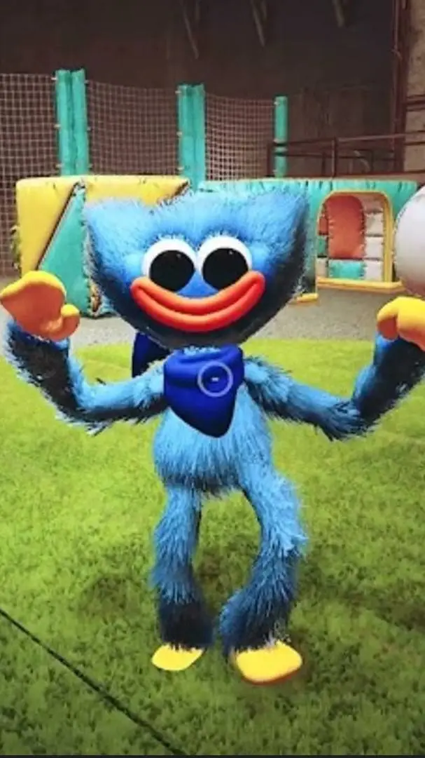 ai character: baby huggy wuggy  background