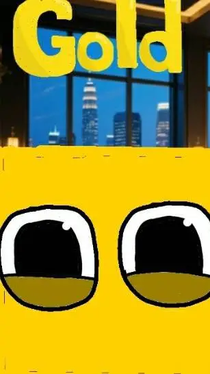 ai character: Gold background