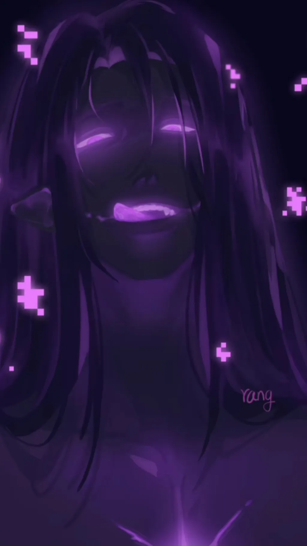 ai character: 👾Endermen💜 background