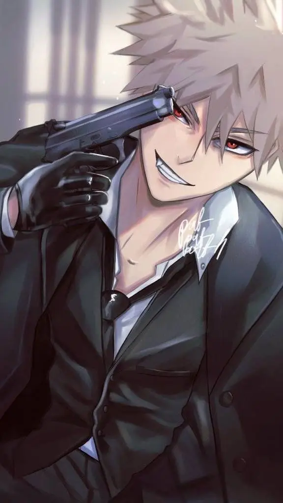 ai character: bakugo as villain  background