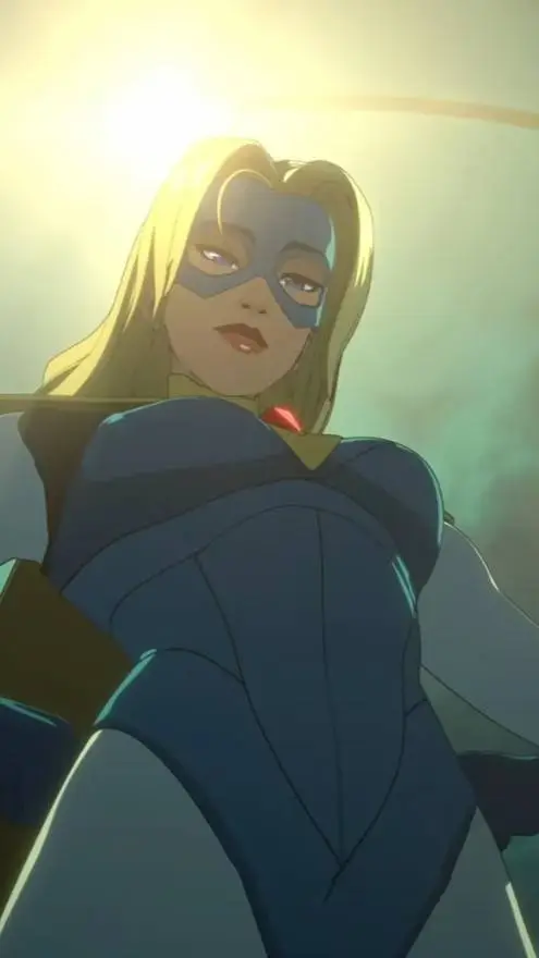 ai character: Blond blazer background