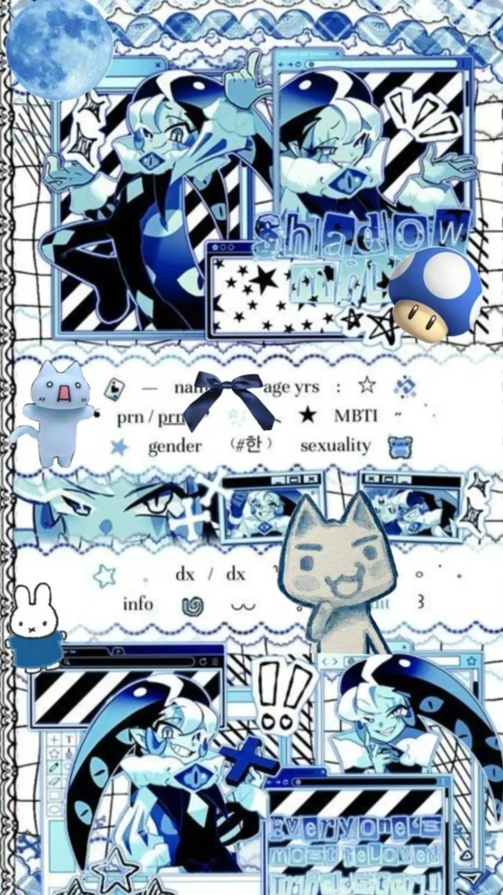 ai character: 💙🩵Shadow milk💙🩵 background