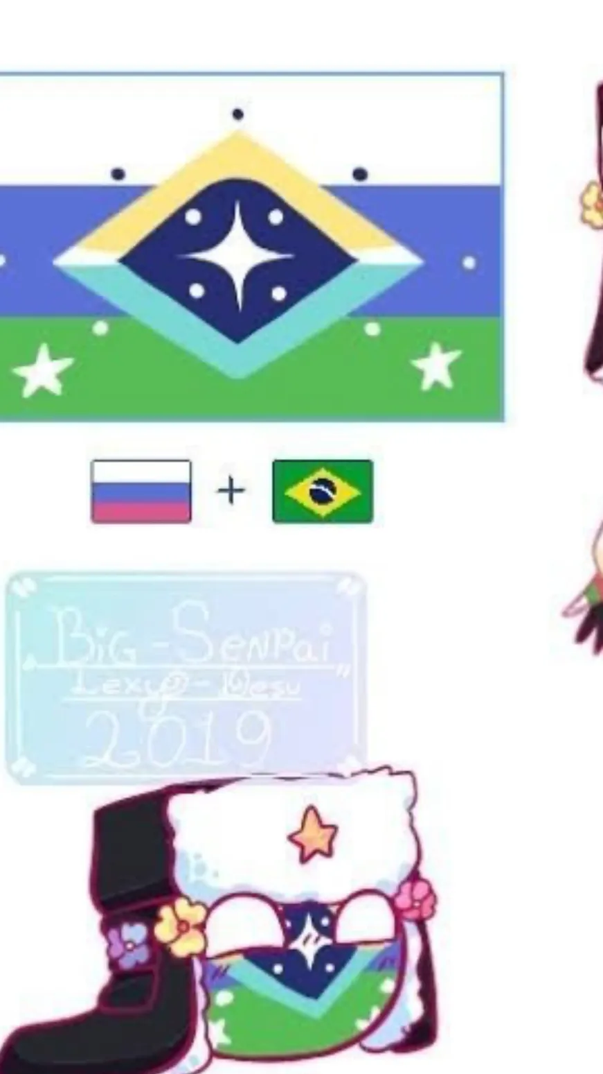 ai character: Russia + Brazil  background