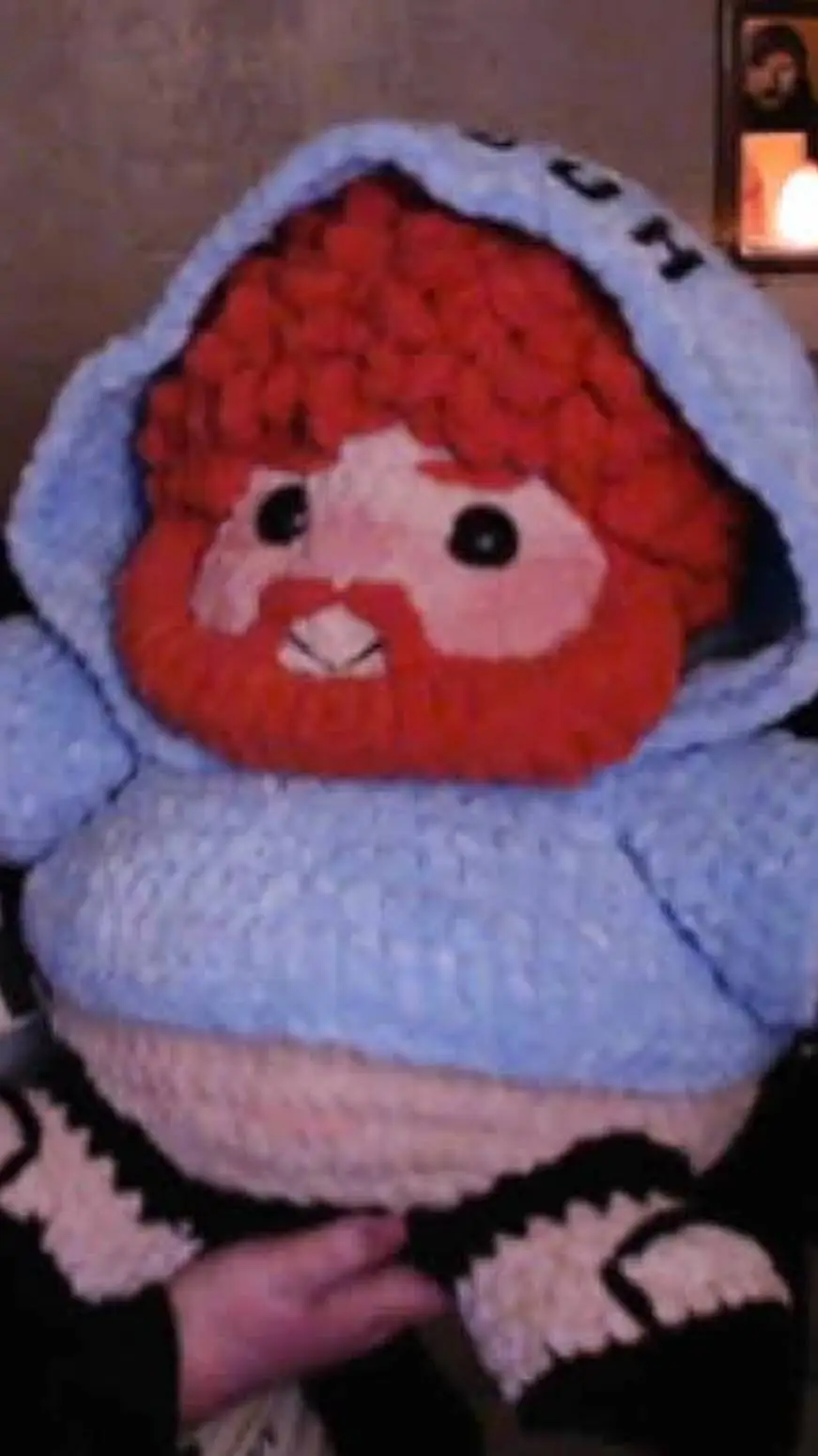 ai character: The Caseoh Plushie background