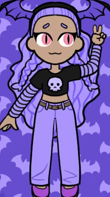 ai character: vampire girl  background