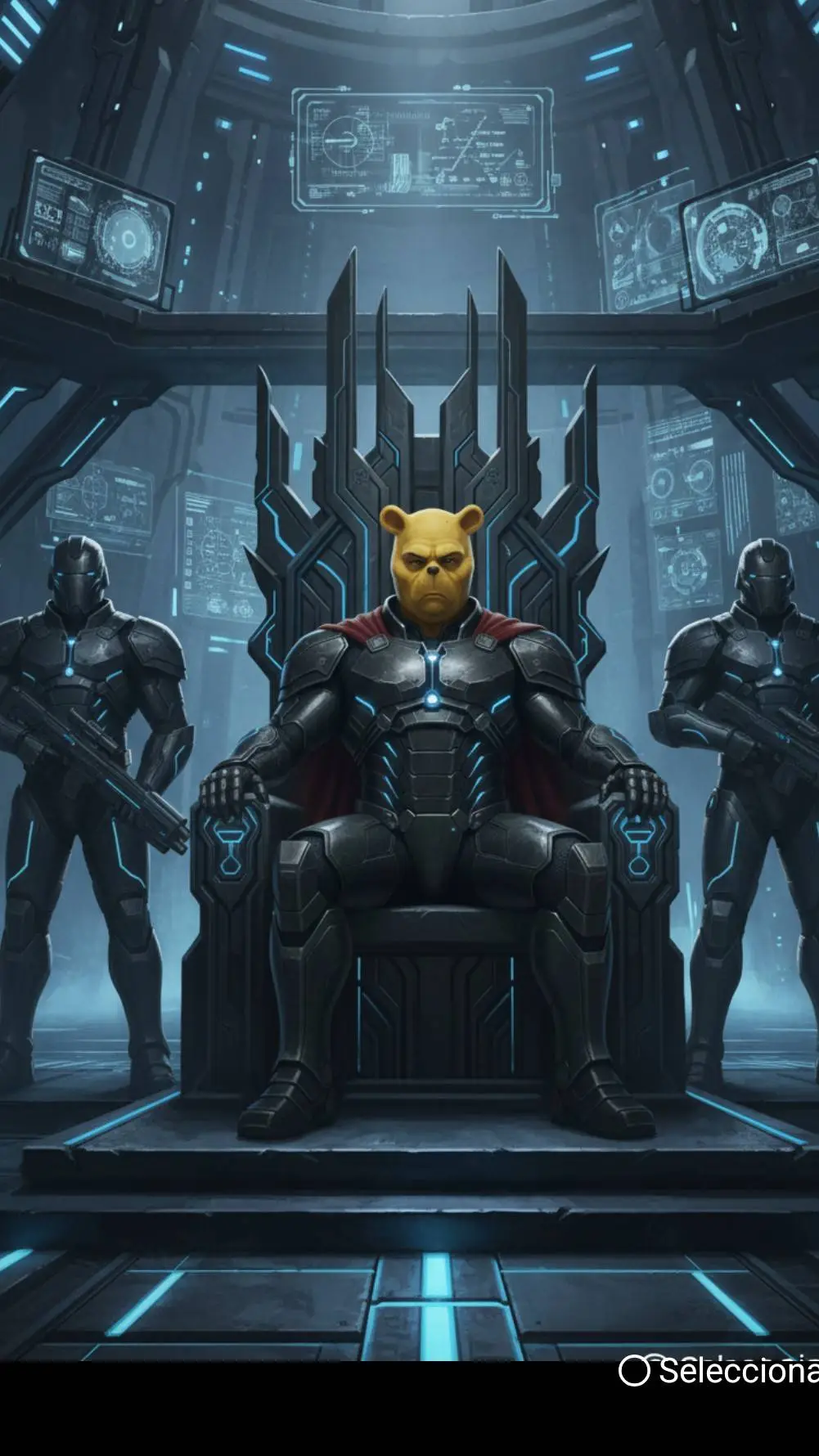 ai character: Wyatt pooh dark background