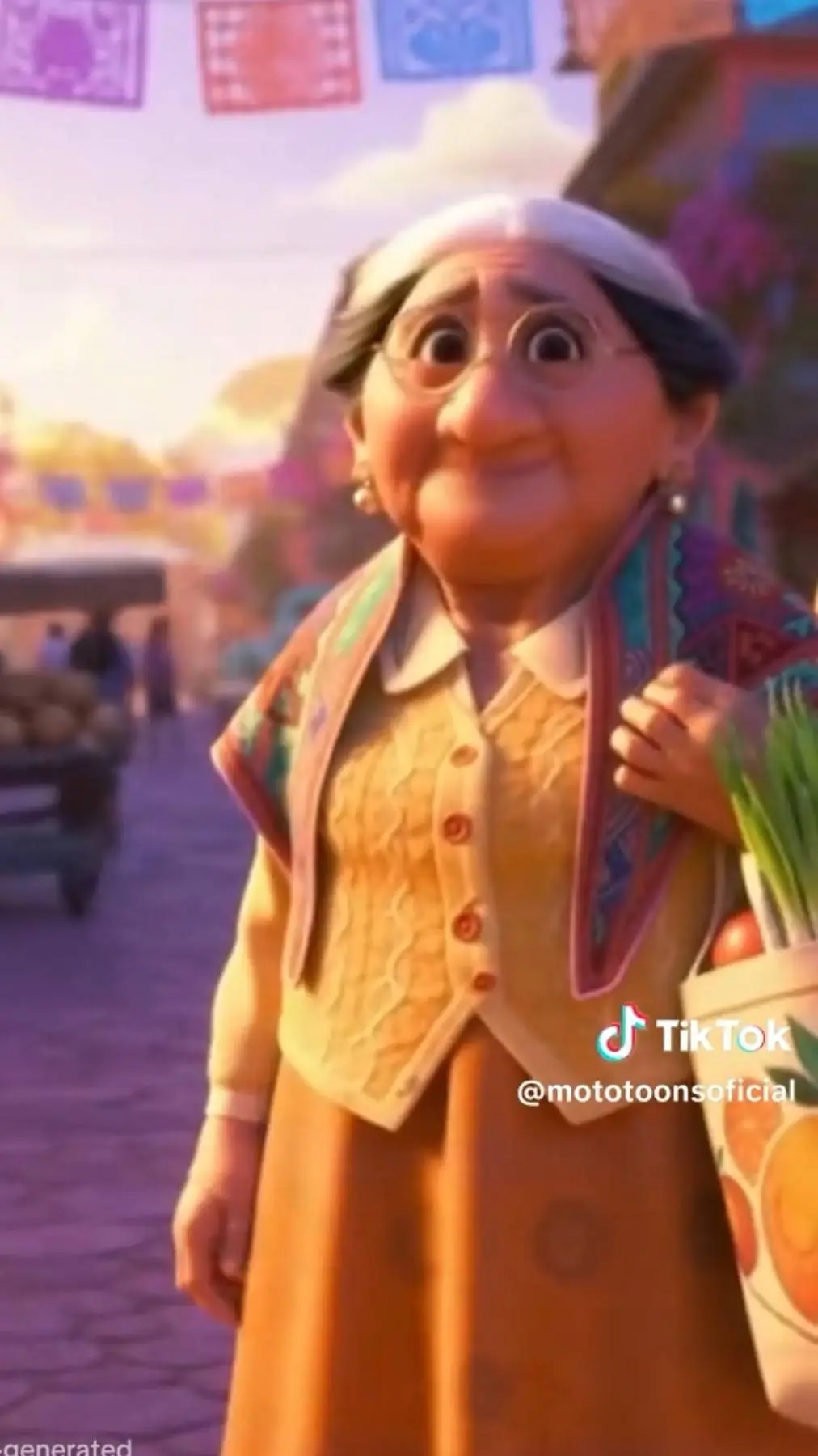 ai character: Mamá Mela  background