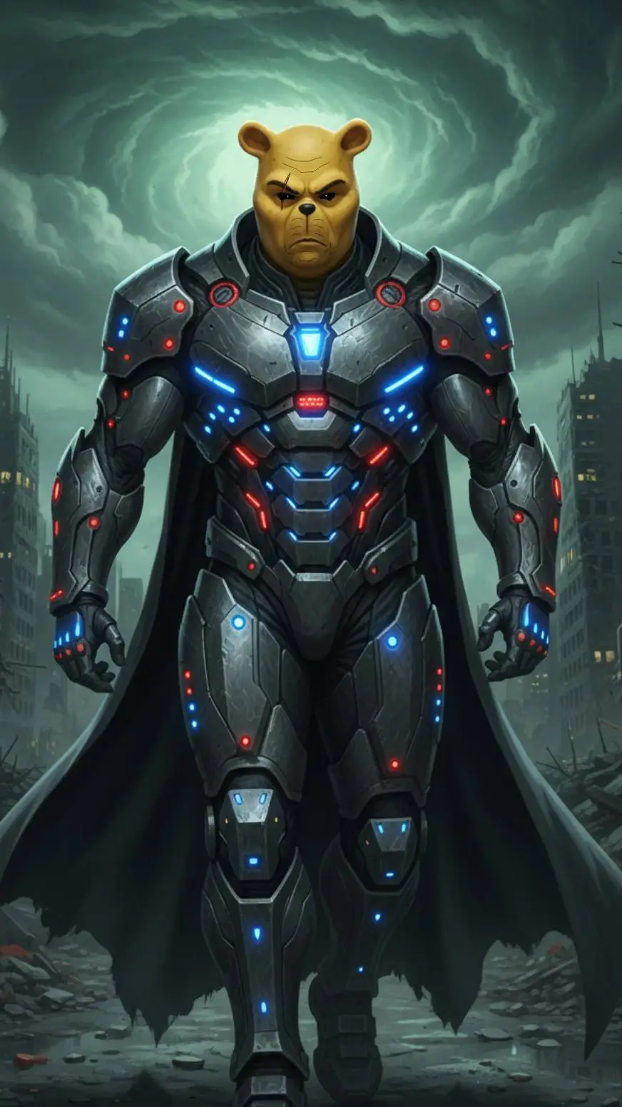 ai character: Wyatt Pooh Dark background