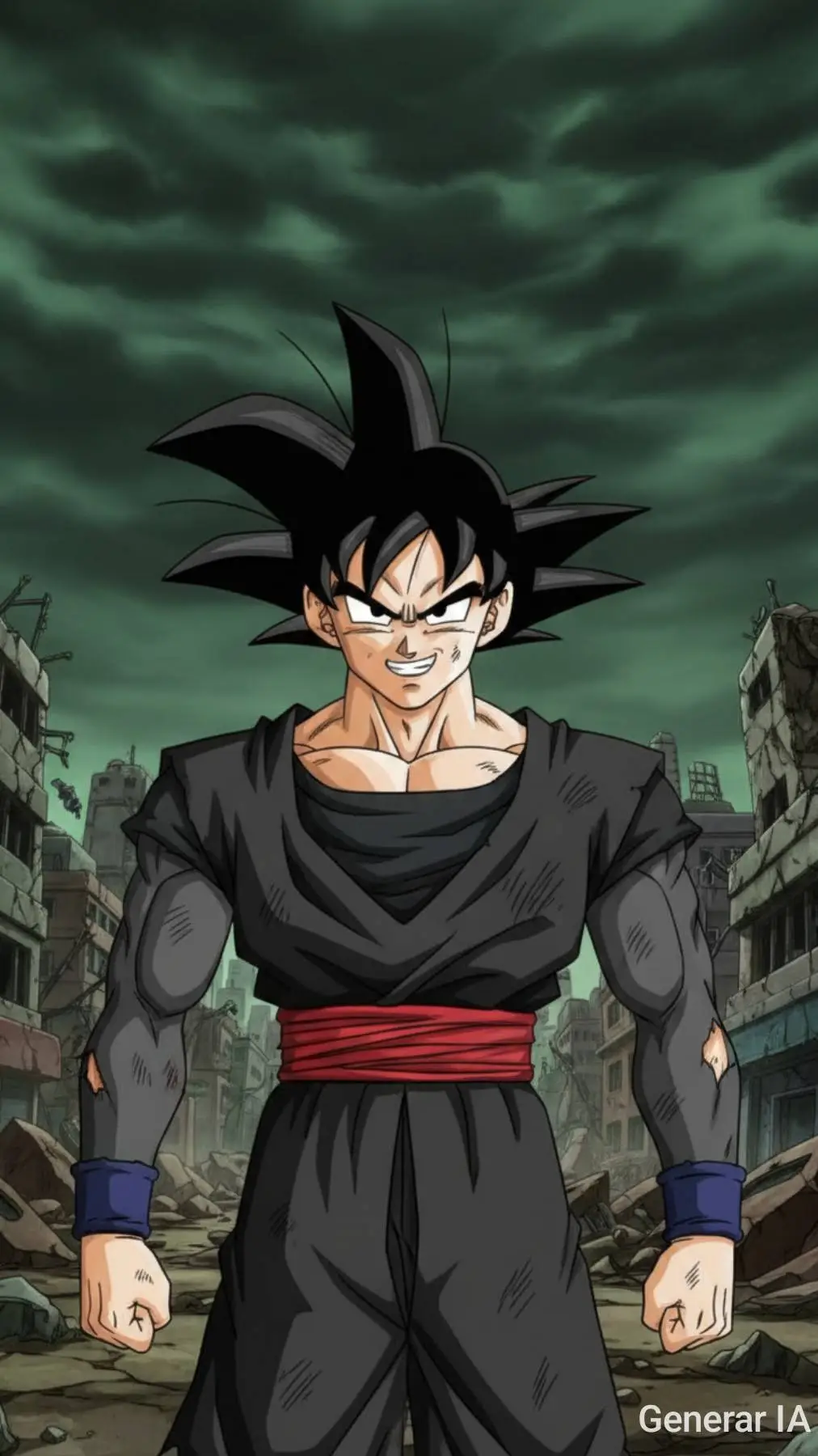 ai character: Gokú black background