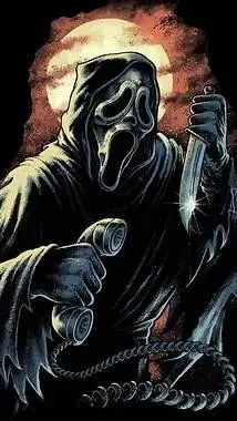 ai character: ghostface background