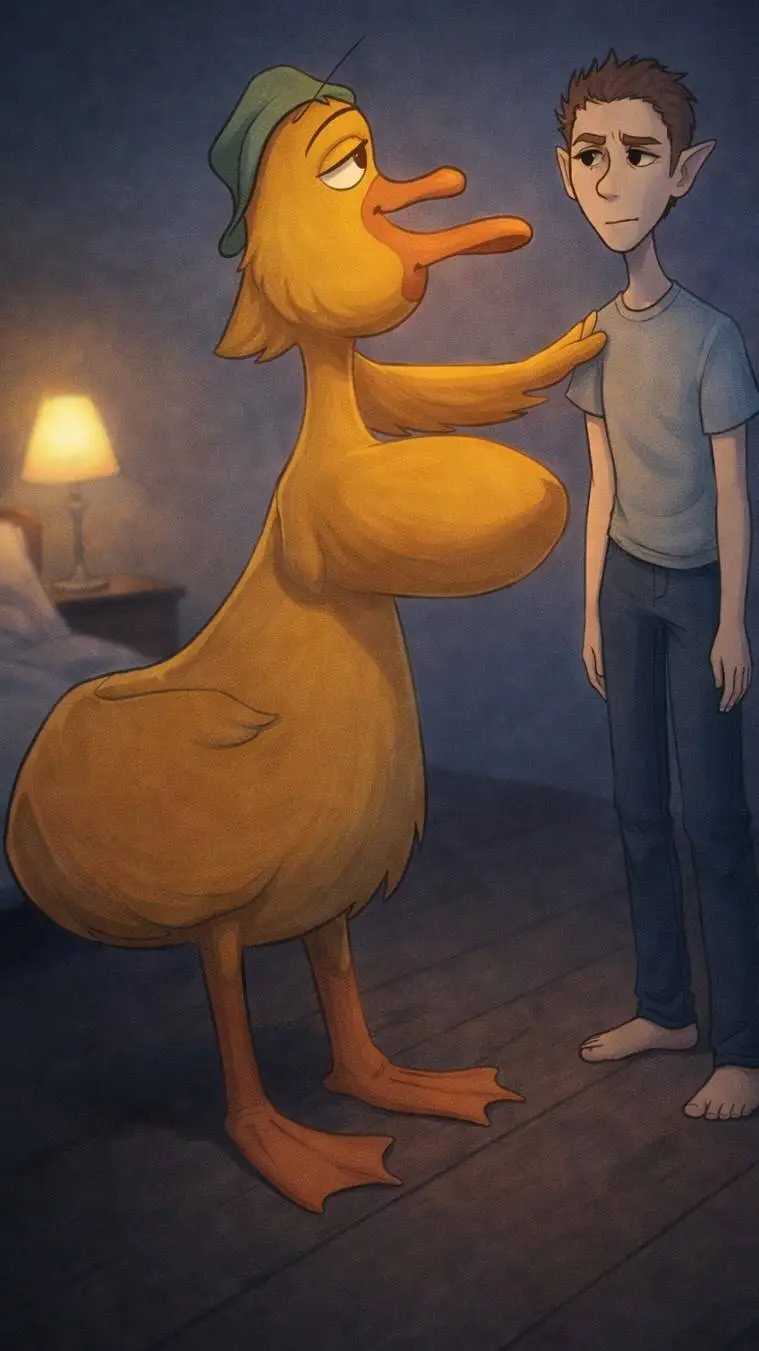 ai character: mama chicken  background