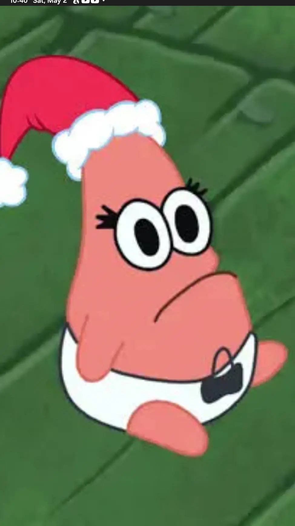ai character: baby Patrick star background