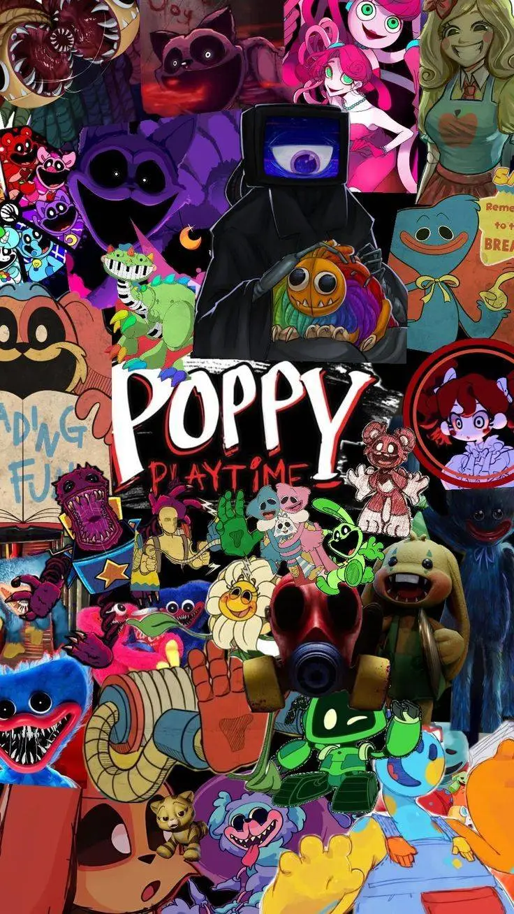 ai character: Poppy playtime.  background