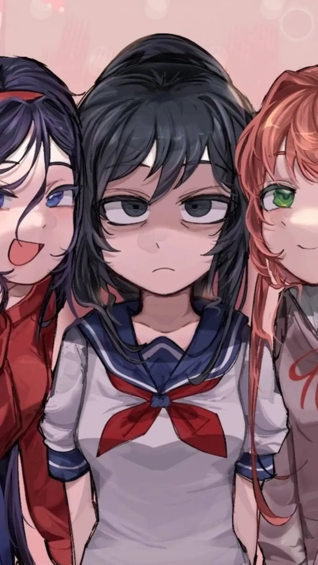 ai character: Mita,Ayano, Monika background