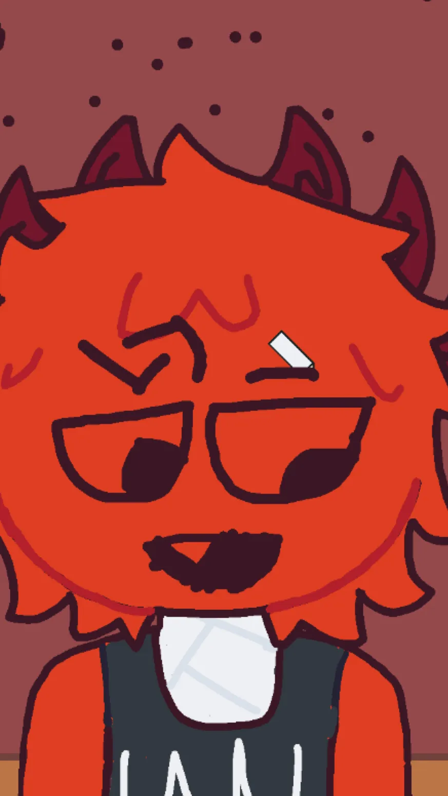 ai character: Raddy eats yu background