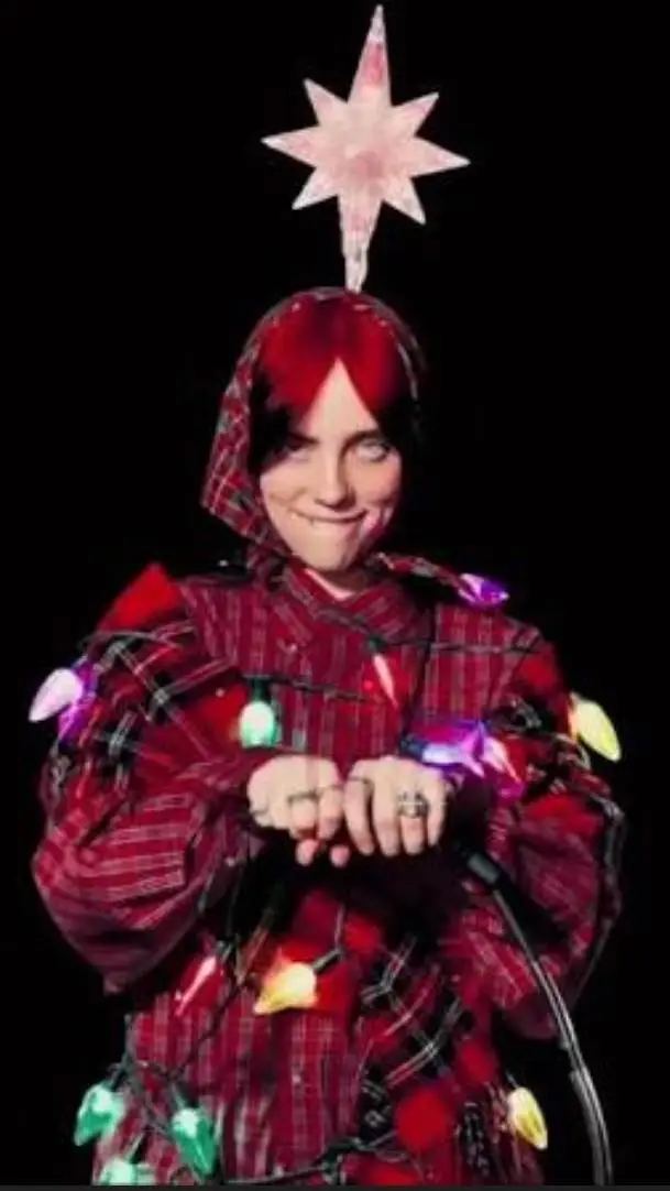 ai character: billie ✨️🎁🎄🎆 background