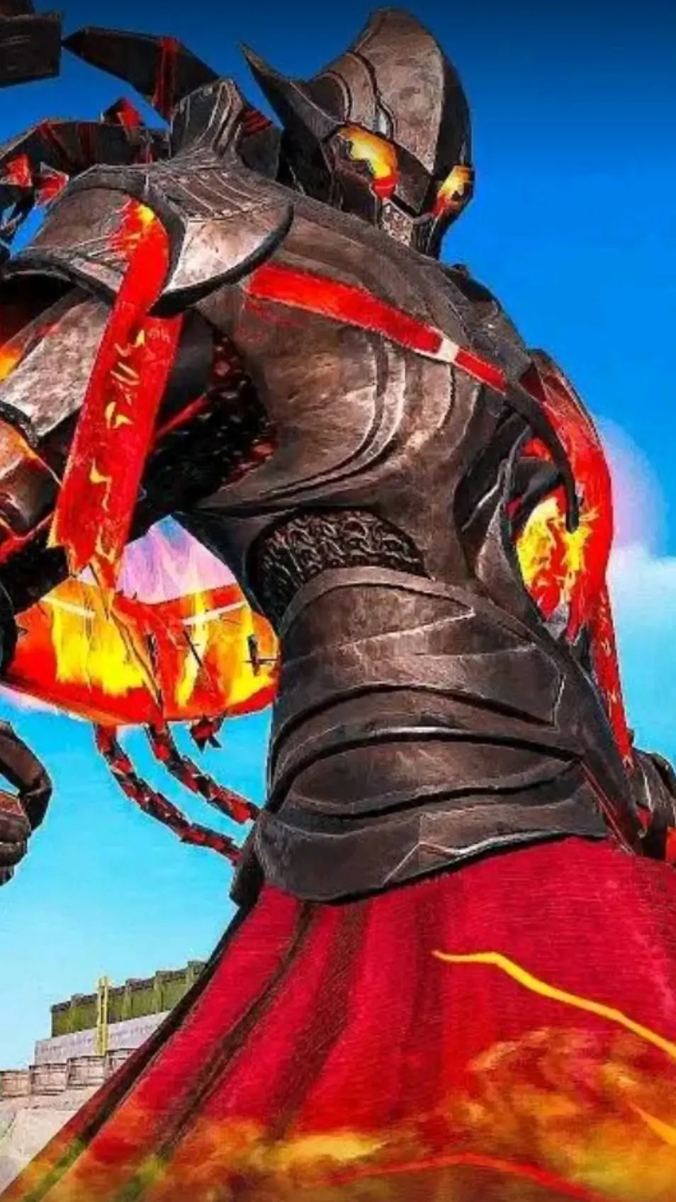 ai character: Jet llama infernal background