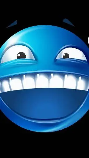 ai character: blue emoji background