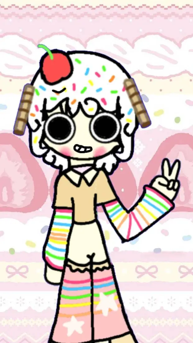 ai character: chips cake background