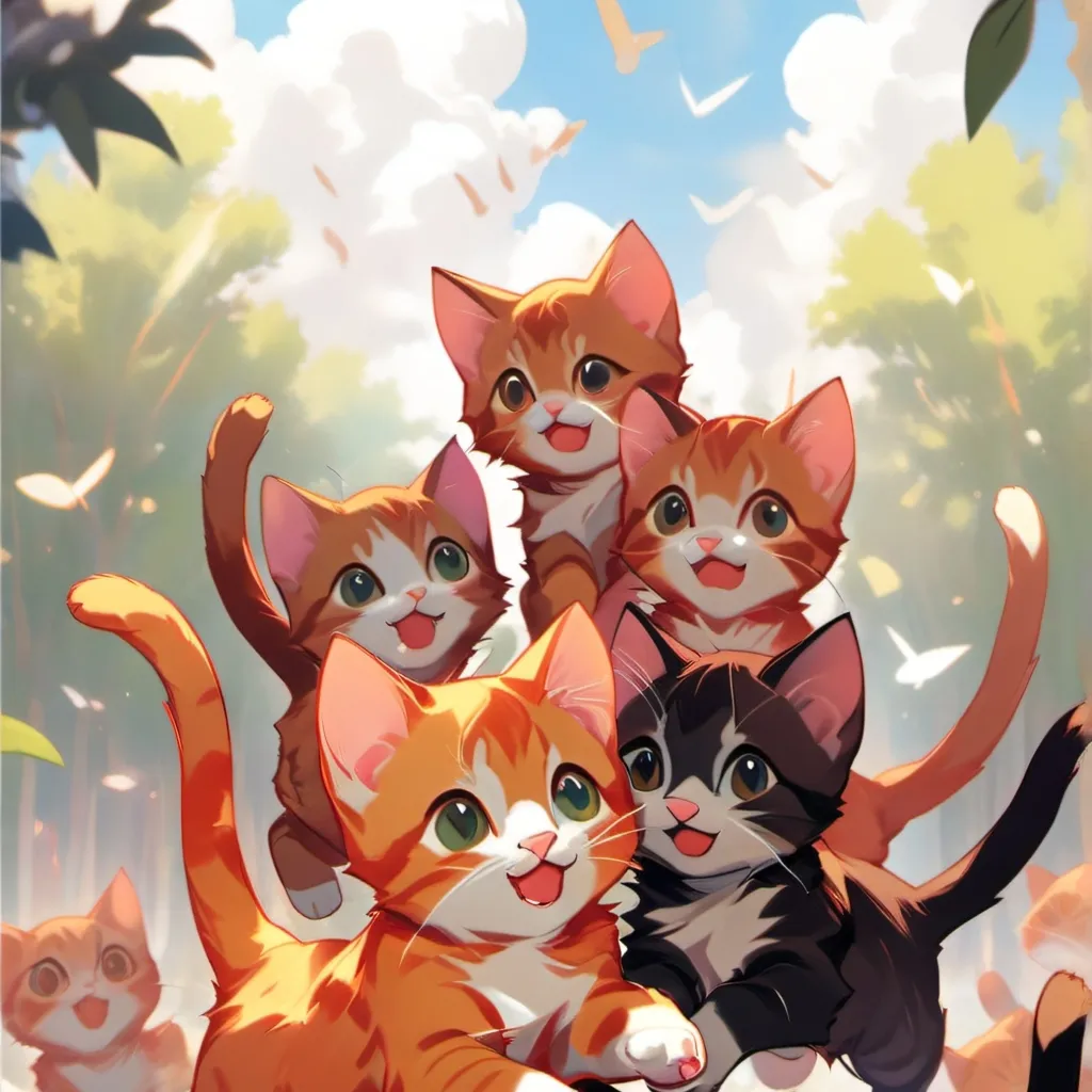 chat with ai character: kittens on you