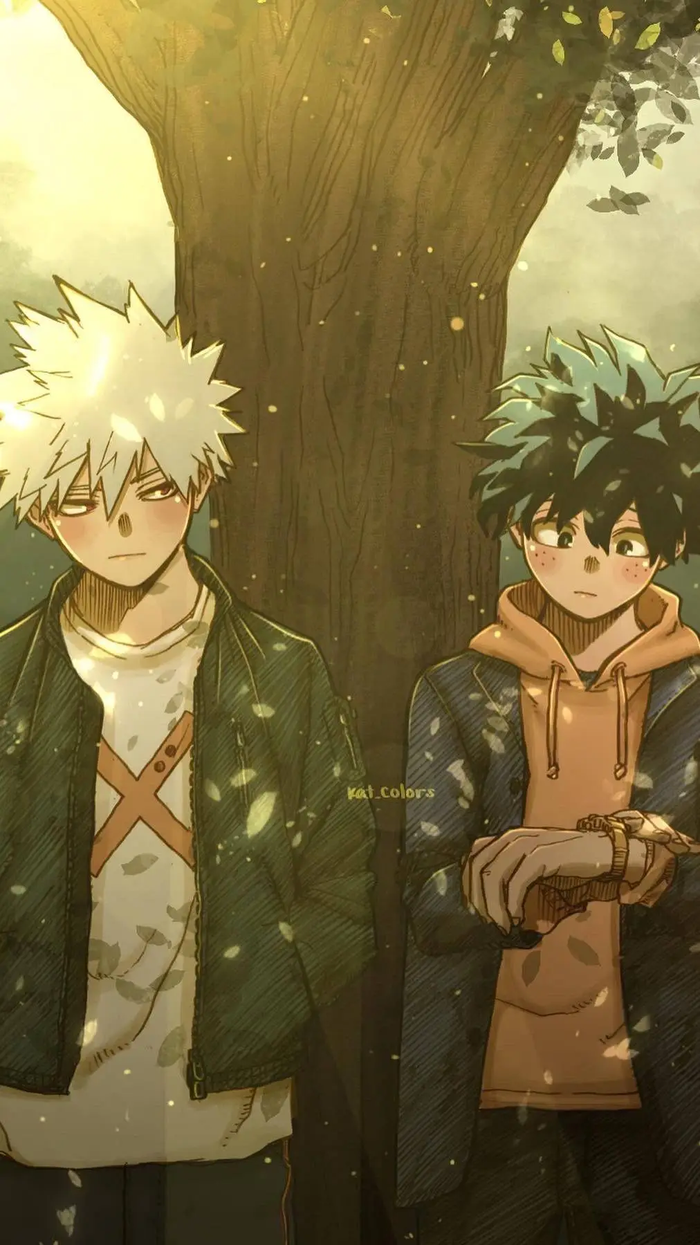 ai character: Deku + Bakugo background