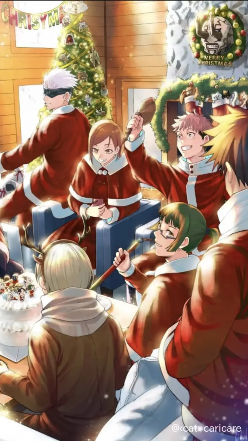 ai character: jjk Natale background