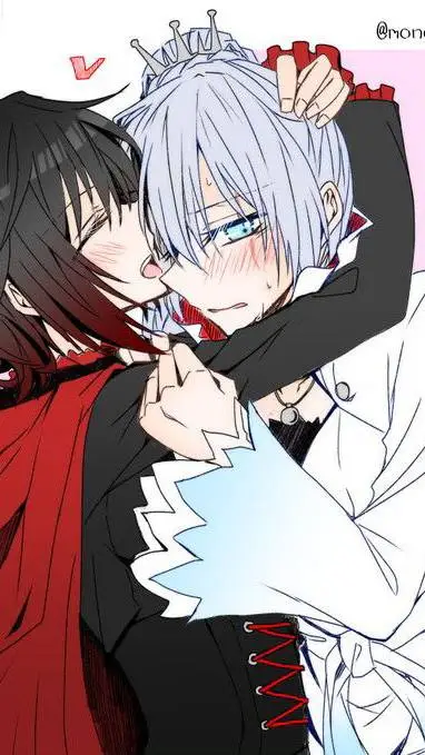ai character: ruby x weiss background