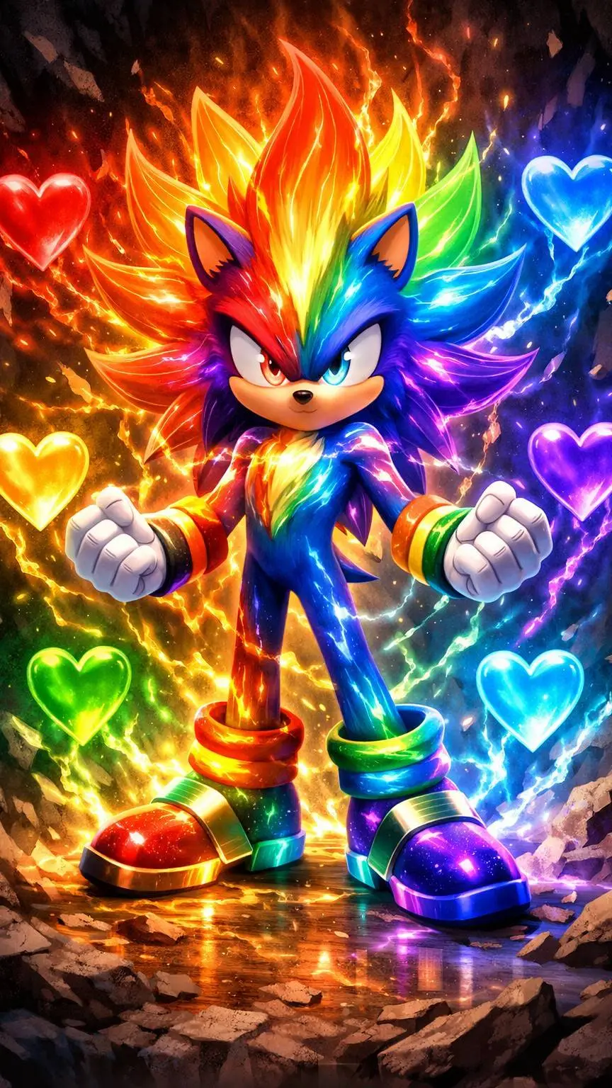 ai character: SOUL Sonic 💙 background