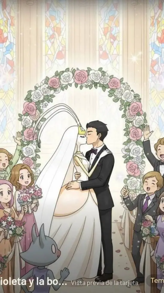 ai character: Violeta y la boda background