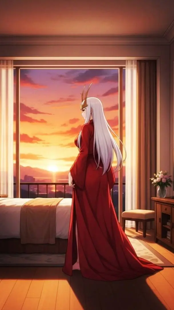 ai character: Hermoso atardecer🥰 background