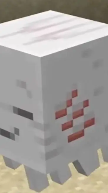 ai character: baby ghas minecraf background