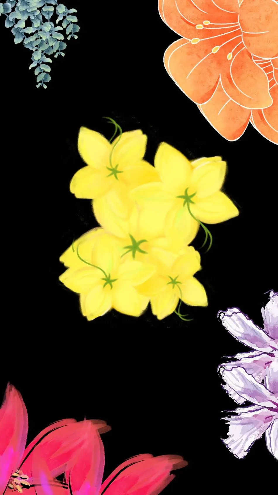 ai character: flower power gay background