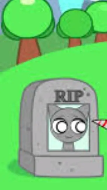 ai character: Sprunki Gray died background