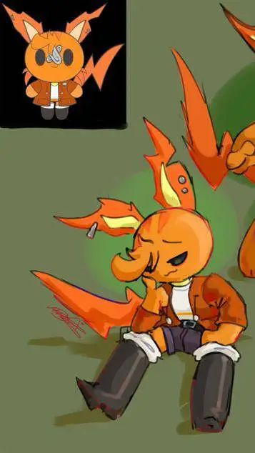 ai character: Copper background