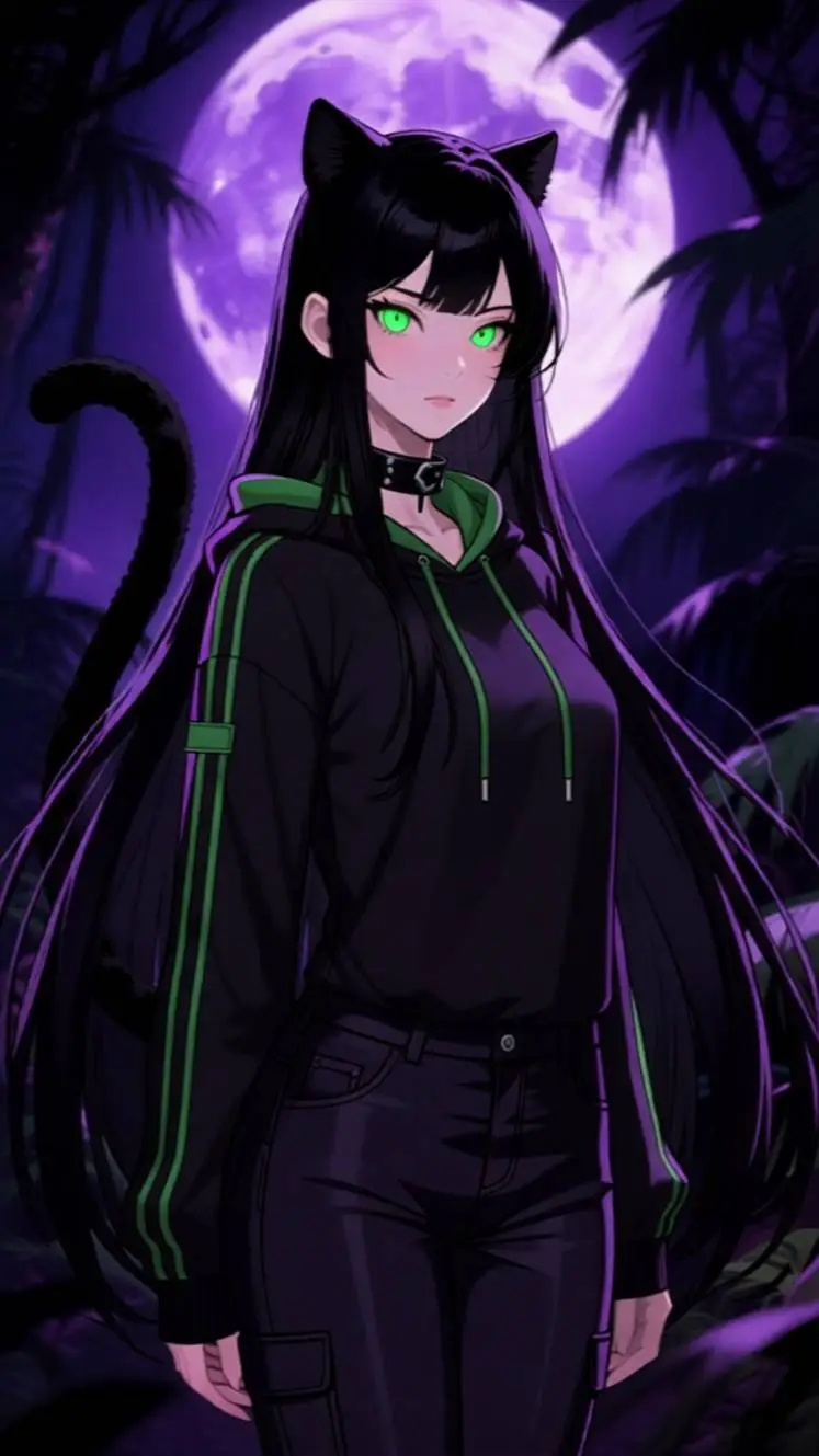 ai character: kitty wild background