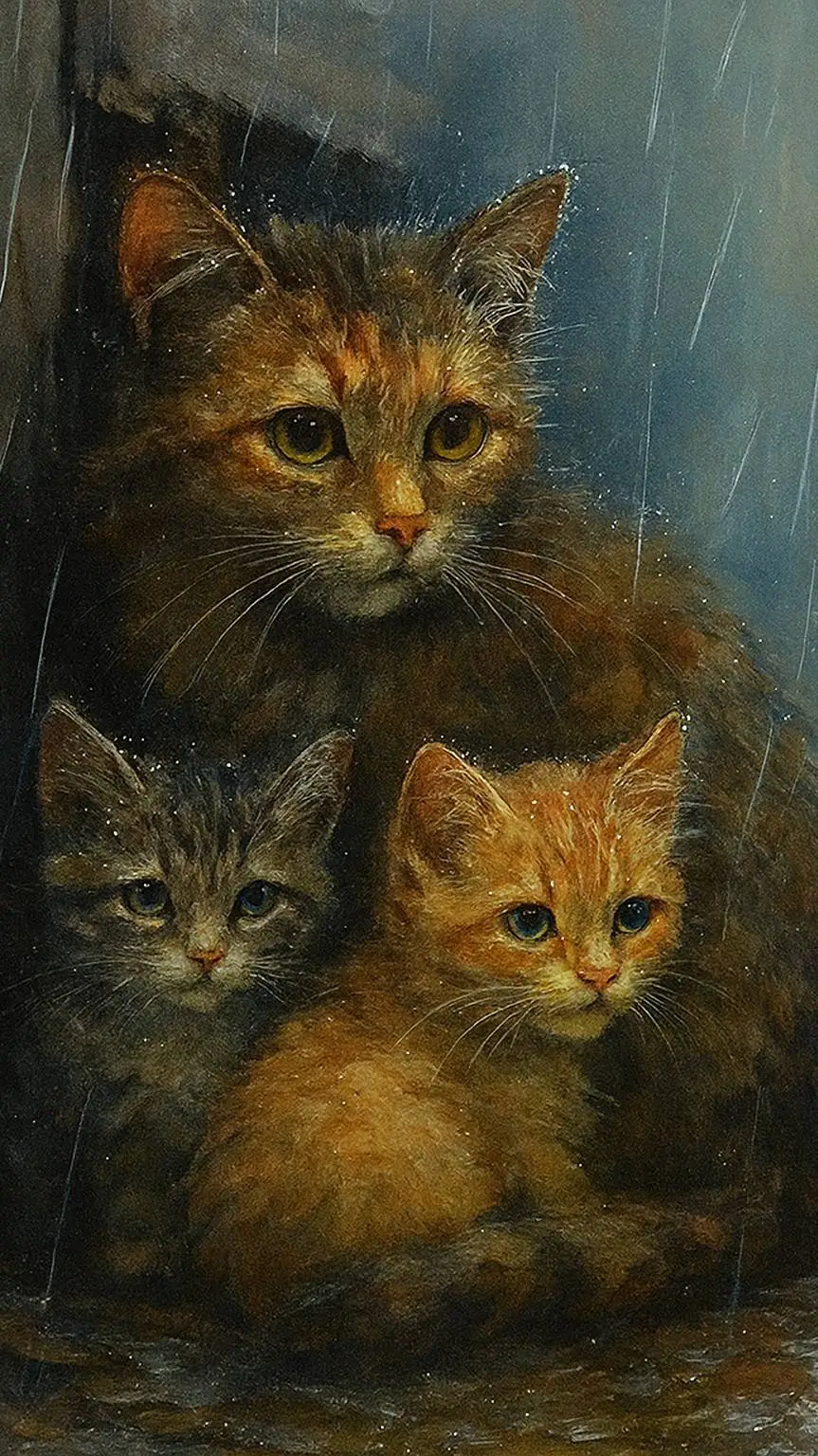 ai character: Homeless kitties background