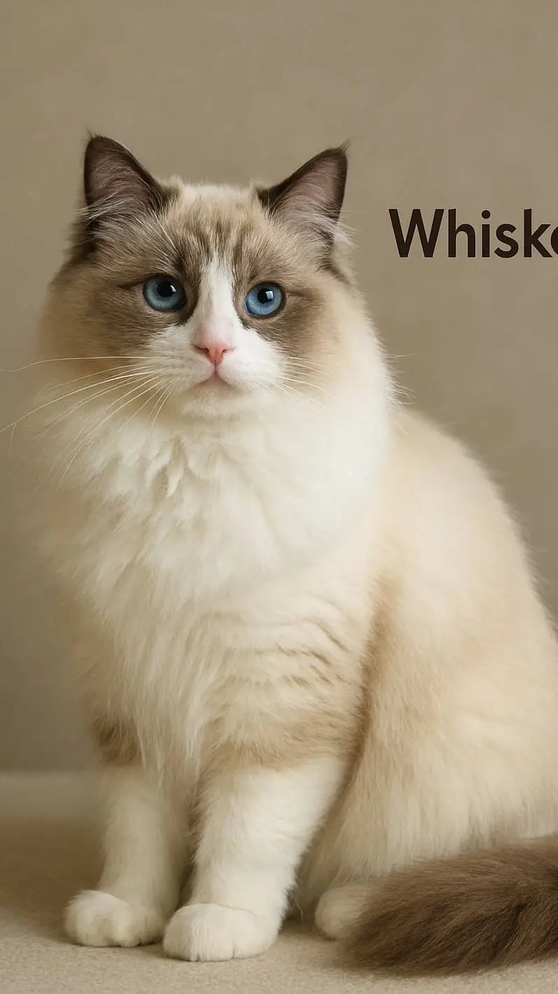 ai character: Ragdoll cat background