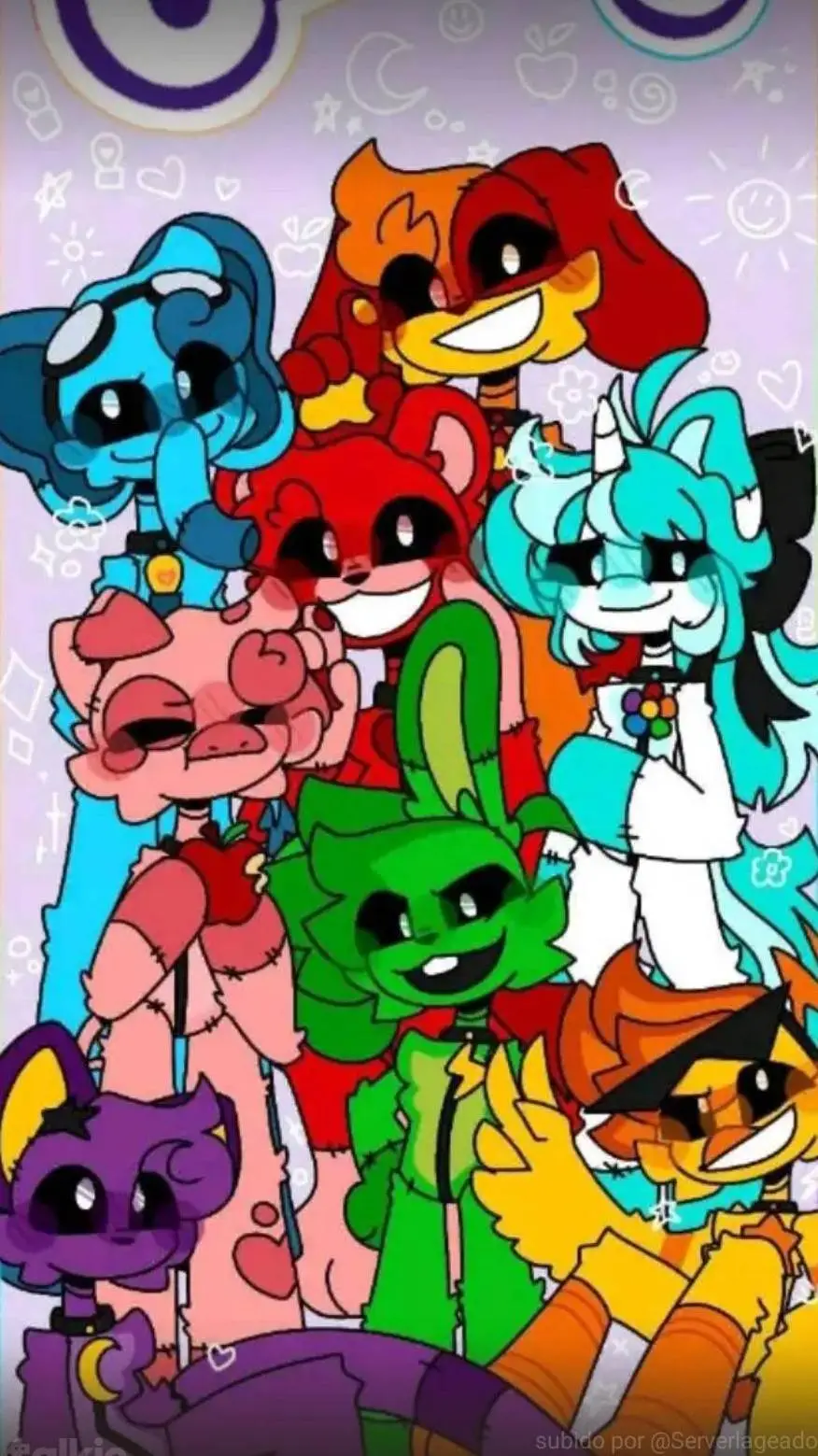 ai character: 💜catnap x dogday 🧡 background